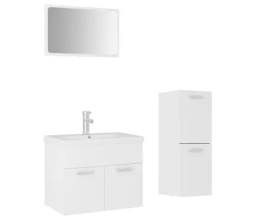 Vannasistabas Mēbeļu Komplekts, Balts, Inženierijas Koks Vidaxl