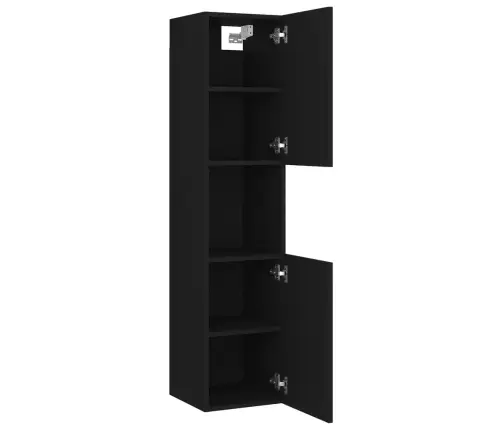 Vannitoamööblikomplekt, Must, Puitlaastplaat