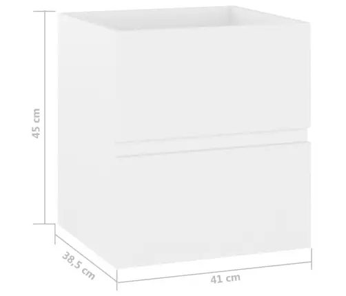 Praustuvo Spintelė Su Įmontuotu Praustuvu, Balta, Mdp