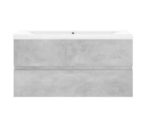 Praustuvo Spintelė Su Praustuvu, Betono Pilka, Apdirbta Mediena