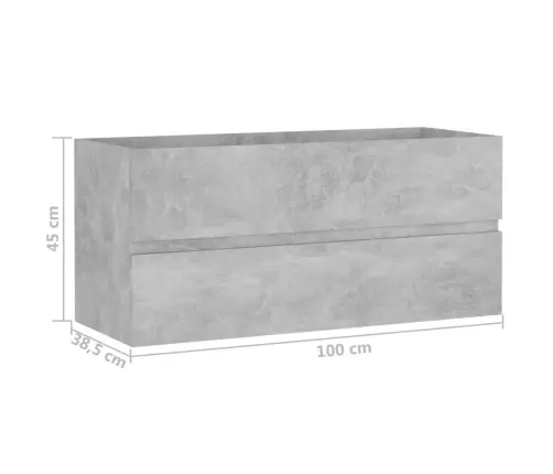 Valamukapp Sisseehitatud Valamuga, Betoonhall, Tehispuit