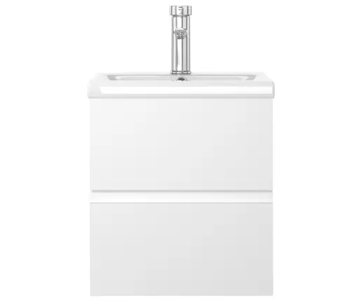 Skapītis Ar Iebūvētu Izlietni, Balts, Inženierijas Koks Vidaxl