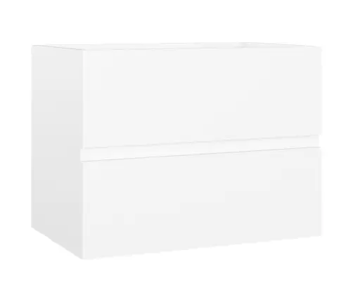 Skapītis Ar Iebūvētu Izlietni, Balts, Skaidu Plāksne Vidaxl