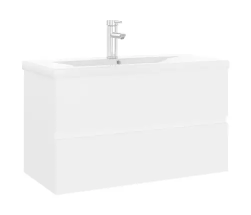 Valamukapp Sisseehitatud Valamuga, Valge, Tehispuit