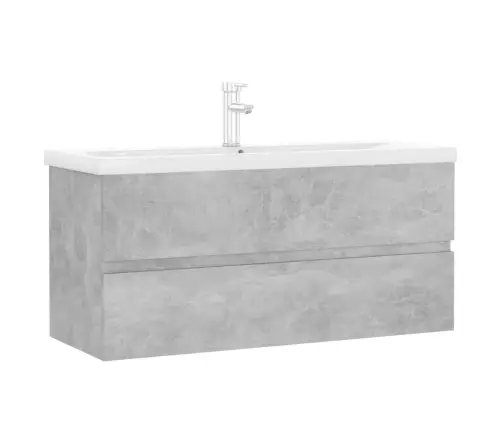 Skapītis Ar Iebūvētu Izlietni, Betona Pelēks, Skaidu Plāksne Vidaxl