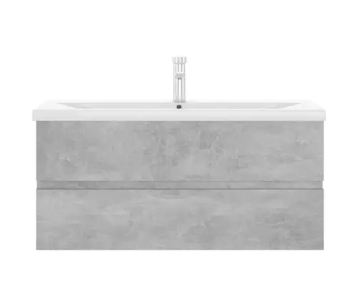 Skapītis Ar Iebūvētu Izlietni, Betona Pelēks, Skaidu Plāksne Vidaxl