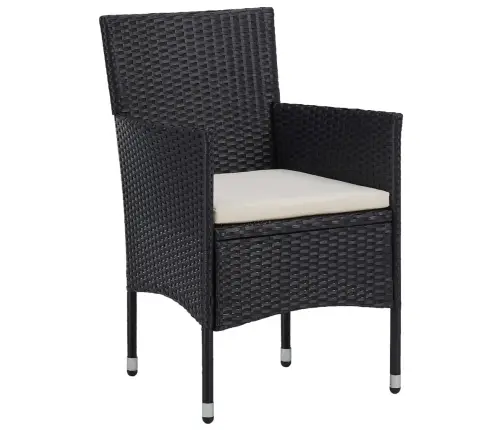 3-Daļīgs Dārza Mēbeļu Komplekts, Melns Vidaxl