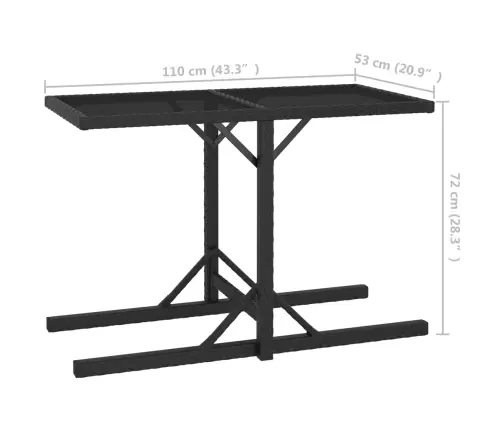 3-Daļīgs Dārza Mēbeļu Komplekts, Melns Vidaxl