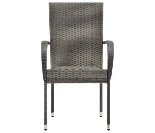 Sodo Valgomojo Baldų Komplektas, 3 Dalių, Pilkos Spalvos