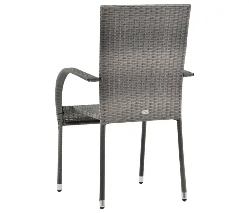 Sodo Valgomojo Baldų Komplektas, 3 Dalių, Pilkos Spalvos