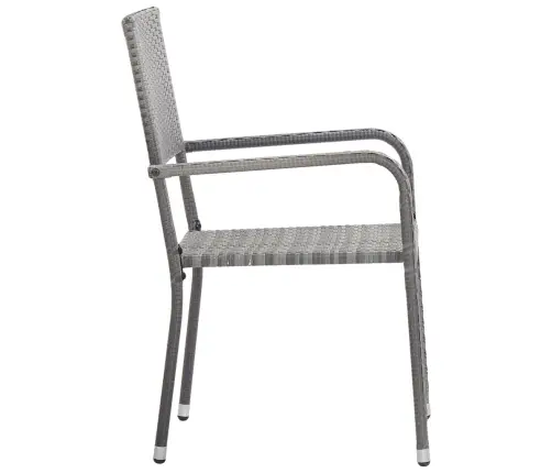 3-Daļīgs Dārza Mēbeļu Komplekts, Pelēks Vidaxl