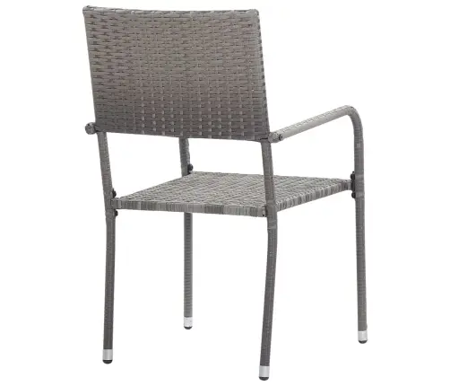 3-Daļīgs Dārza Mēbeļu Komplekts, Pelēks Vidaxl