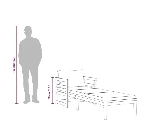 Sauļošanās Zvilnis Ar Krēmbaltiem Matračiem, Akācijas Masīvkoks Vidaxl