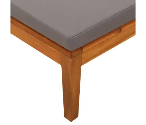 Sauļošanās Zvilnis Ar Pelēkiem Matračiem, Akācijas Masīvkoks Vidaxl