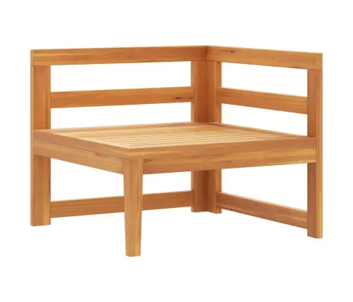 Stūra Dīvāns, Tumši Pelēki Spilveni, Akācijas Masīvkoks Vidaxl