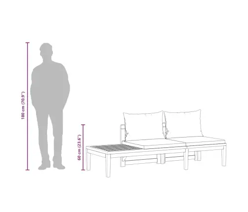 Sodo Komplektas Su Pilkomis Pagalvėlėmis, 2 Dalių, Akacija