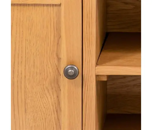 Tv Skapītis, 110X35X44 Cm, Ozola Masīvkoks Vidaxl