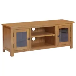 Tv Skapītis, 110X35X44 Cm, Ozola Masīvkoks Vidaxl