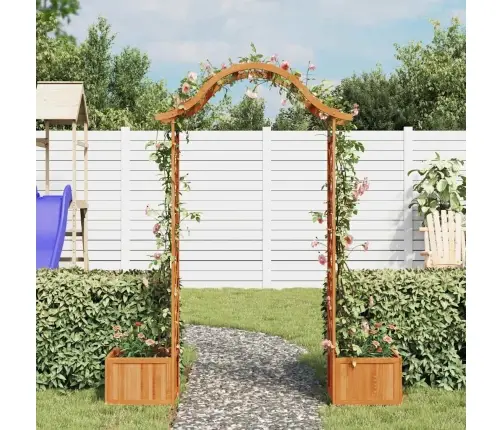 Dārza Pergola Ar Puķu Kasti, Egles Masīvkoks Vidaxl