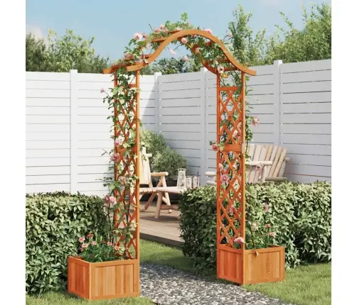 Dārza Pergola Ar Puķu Kasti, Egles Masīvkoks Vidaxl