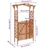 Pergola Ar Vārtiem, 116X40X204 Cm, Egles Masīvkoks Vidaxl