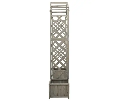 Sodo Pavėsinė Su Vazonu, Pilka, Eglės Medienos Masyvas