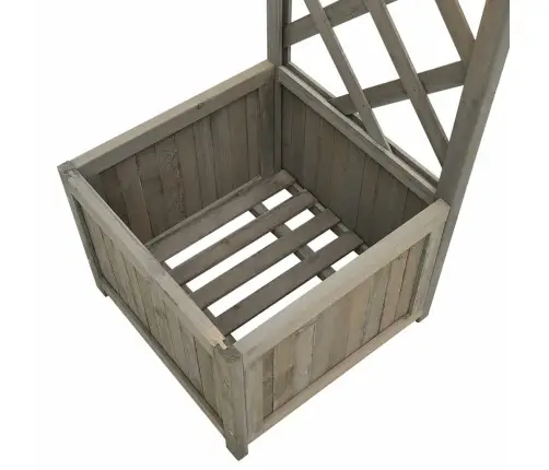 Sodo Pavėsinė Su Vazonu, Pilka, Eglės Medienos Masyvas