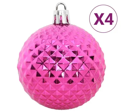 108-Osaline Jõulukuulide Komplekt, Valge Ja Roosa