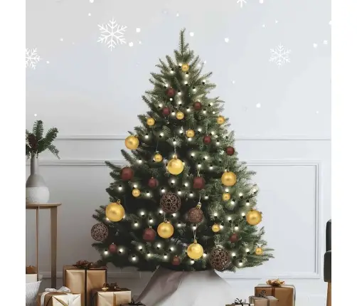 Ziemassvētku Bumbu Komplekts, 60 Gb., 150 Led, Zelta Un Bronzas Vidaxl