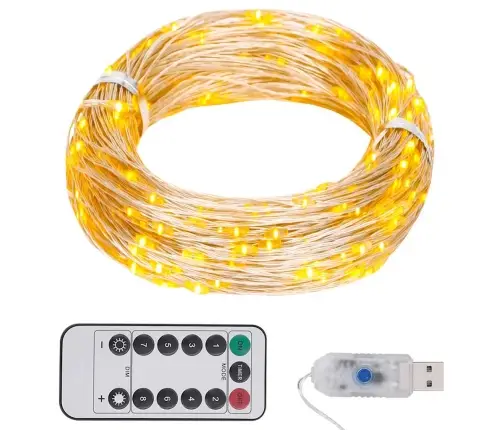 Led Lempučių Girlianda, Šiltos Baltos Spalvos, 15M