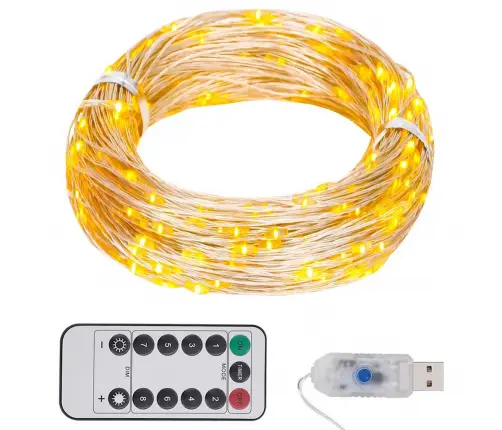 Led Lampiņu Virtene Ar 300 Led, Silti Balta, 30 M Vidaxl