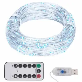 150 Led Lempučių Girlianda, Šaltos Baltos Spalvos, 15M