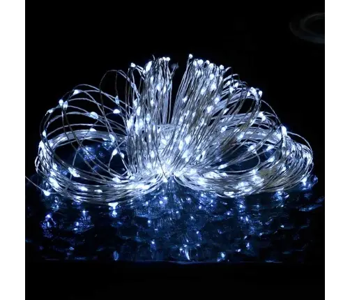 150 Led Lempučių Girlianda, Šaltos Baltos Spalvos, 15M