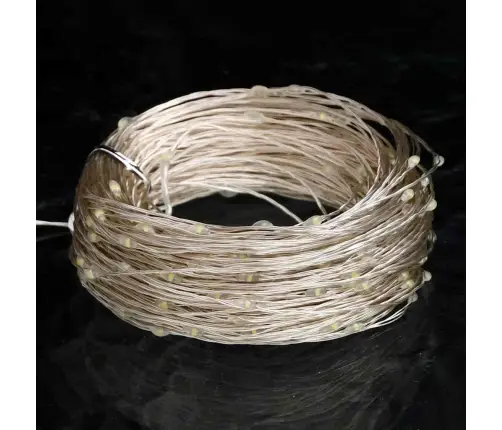 150 Led Lempučių Girlianda, Šaltos Baltos Spalvos, 15M