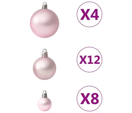 Ziemassvētku Bumbas, 100 Gab., Rozā Vidaxl Ziemassvētku Bumbas, 100 Gab., Rozā Vidaxl