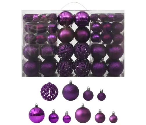 Ziemassvētku Bumbas, 100 Gab., Violetas Vidaxl