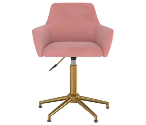 Pööratavad Söögitoolid 2 Tk, Roosa, Samet