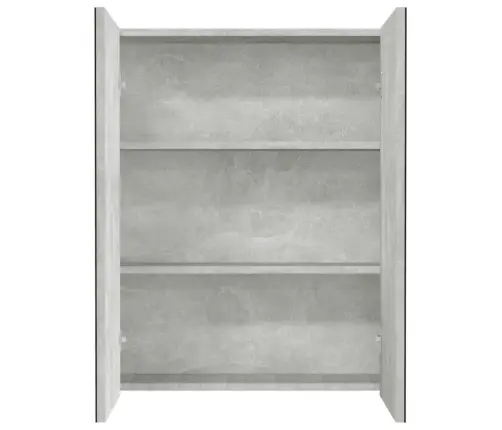 Vannasistabas Skapītis Ar Spoguli, 60X15X75Cm, Betonpelēks, Mdf Vidaxl