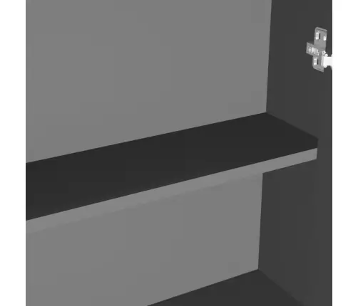 Vannitoa Peegelkapp, 60 X 15 X 75 cm Mdf, Antratsiit