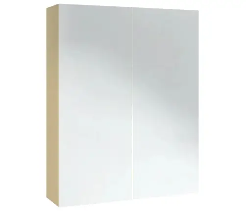 Vannasistabas Skapītis Ar Spoguli, 60X15X75 Cm, Balts, Ozola Vidaxl