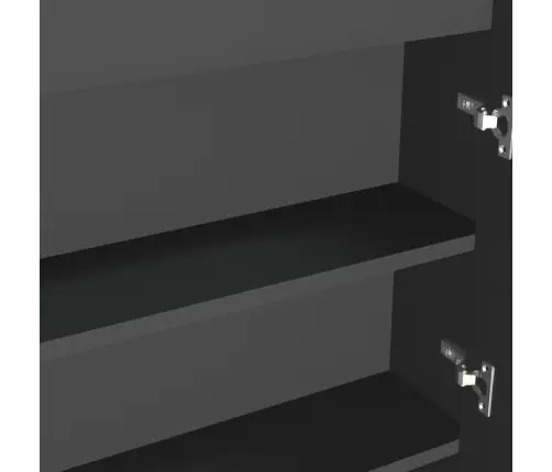 Veidrodinė Vonios Spintelė, Antracito Spalvos, 80X15X60cm Mdf