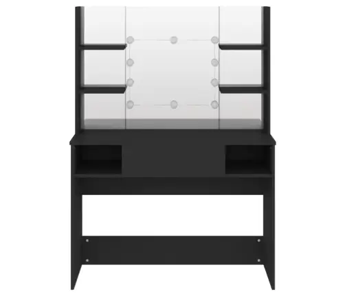 Kosmetinis Staliukas Su Led, Juodas, 100X40X135cm Mdf