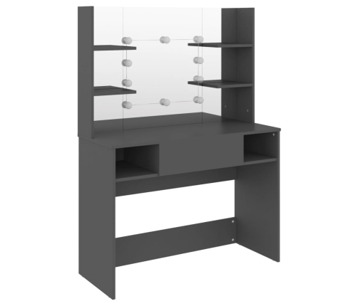 Kosmetinis Staliukas Su Led, Pilkas, 100X40X135cm Mdf