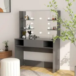 Meigilaud Led-Tuledega, 100X40X135 cm Mdf-Plaat, Hall