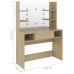 Meigilaud Led-Tuledega, 100X40X135 cm Mdf-Plaat, Tamm