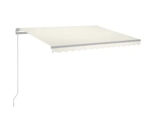 Rankiniu Būdu Ištraukiama Markizė Su Led, Kreminė, 300X250Cm