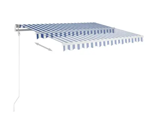 Automatinė Ištraukiama Markizė, Mėlyna Ir Balta, 300X250Cm
