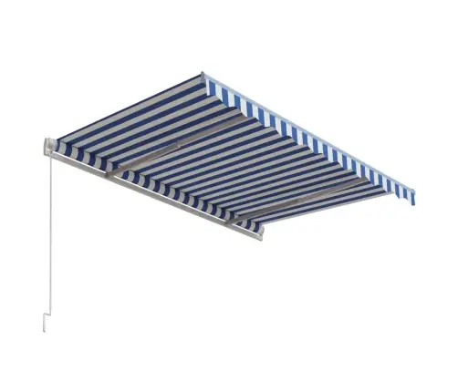 Automatinė Ištraukiama Markizė, Mėlyna Ir Balta, 300X250Cm