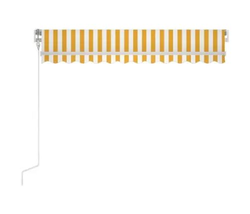 Markīze Ar Led Un Vēja Sensoru, 300X250 Cm, Dzelteni Balta Vidaxl