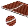Markīze Ar Led Un Vēja Sensoru, 300X250 Cm, Oranži Brūna Vidaxl